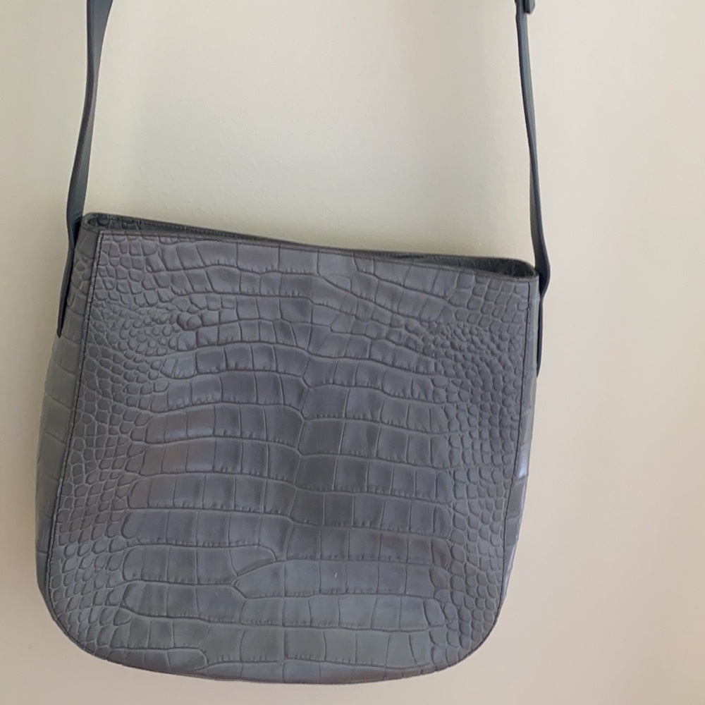 Vince Crocodile-Embossed Medium Messenger Bag - Picture 2 of 7